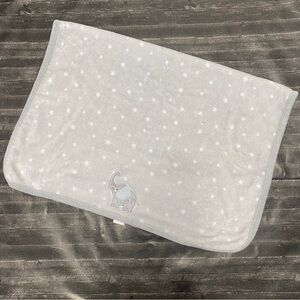 PARENTS CHOICE GREY ELEPHANT WHITE STARS SOFT FLEECE SECURITY BLANKET